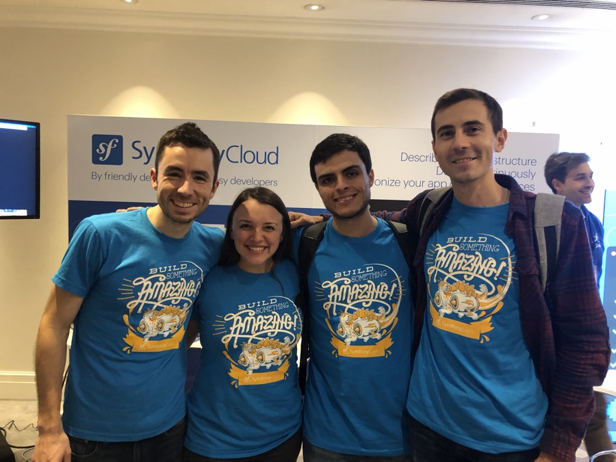 SymfonyCasts team at a conference