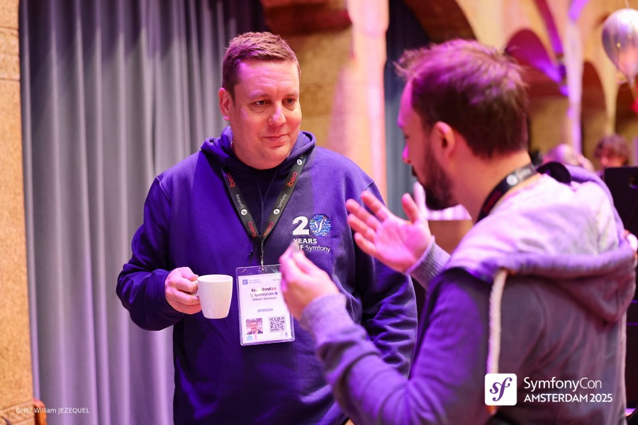 SymfonyCasts team at a conference