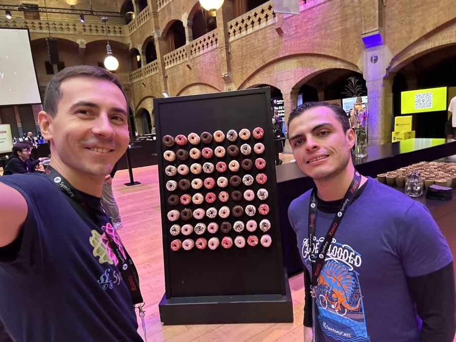 SymfonyCasts team at a conference