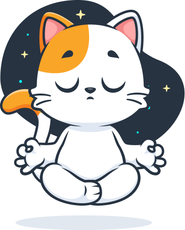 cat meditating