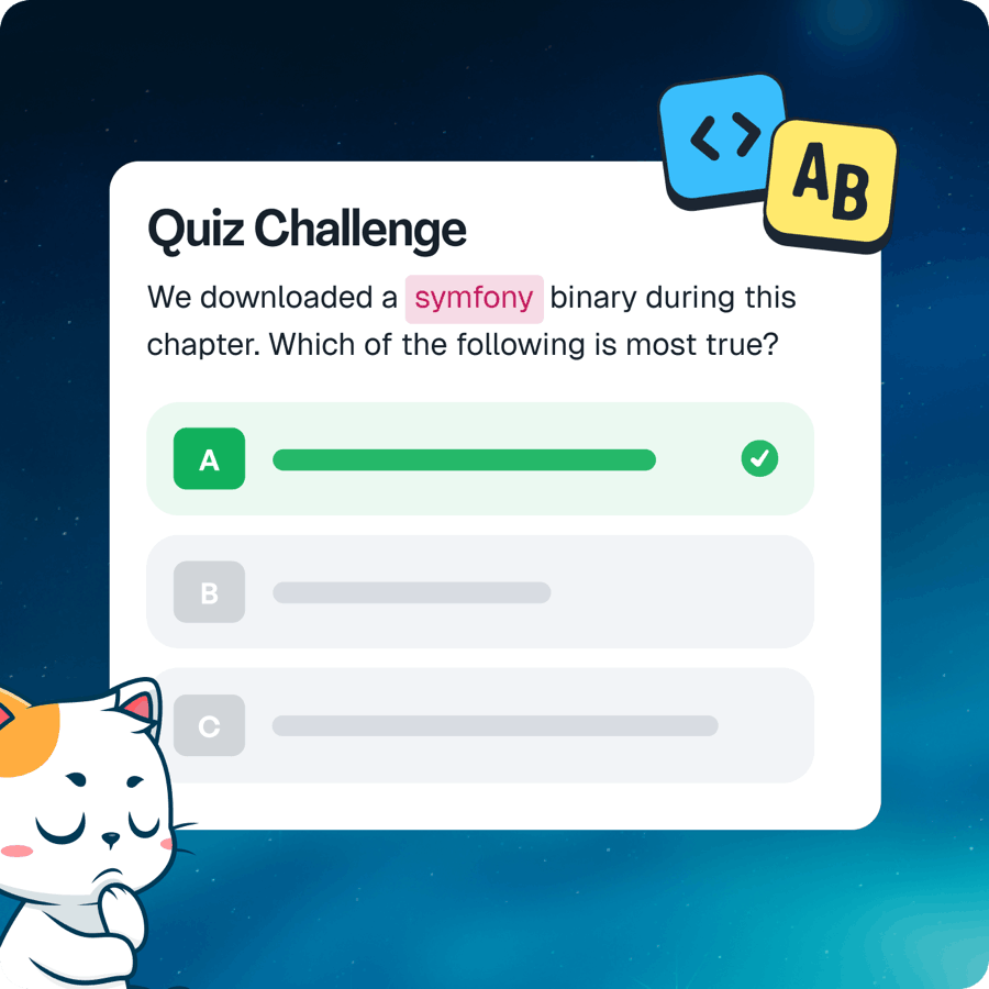 A sample of courses on SymfonyCasts