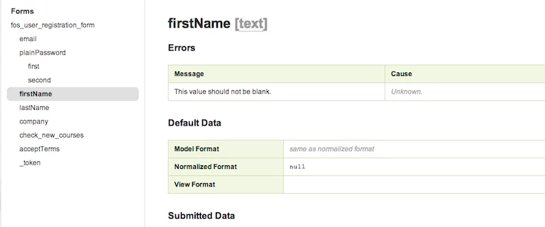 Accessing and Debugging Symfony Form Errors